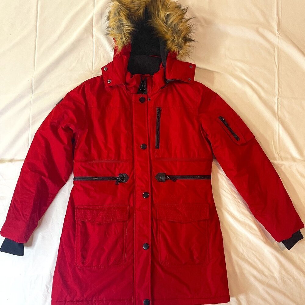 Celsius Premium. Red winter coat for women size M. New without tags.